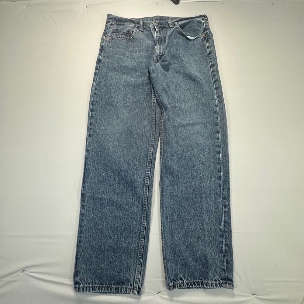 Levis 550 Relaxed Fit Jeans‎ Mens 35x32 Medium Wash Blue Denim 00550-0216